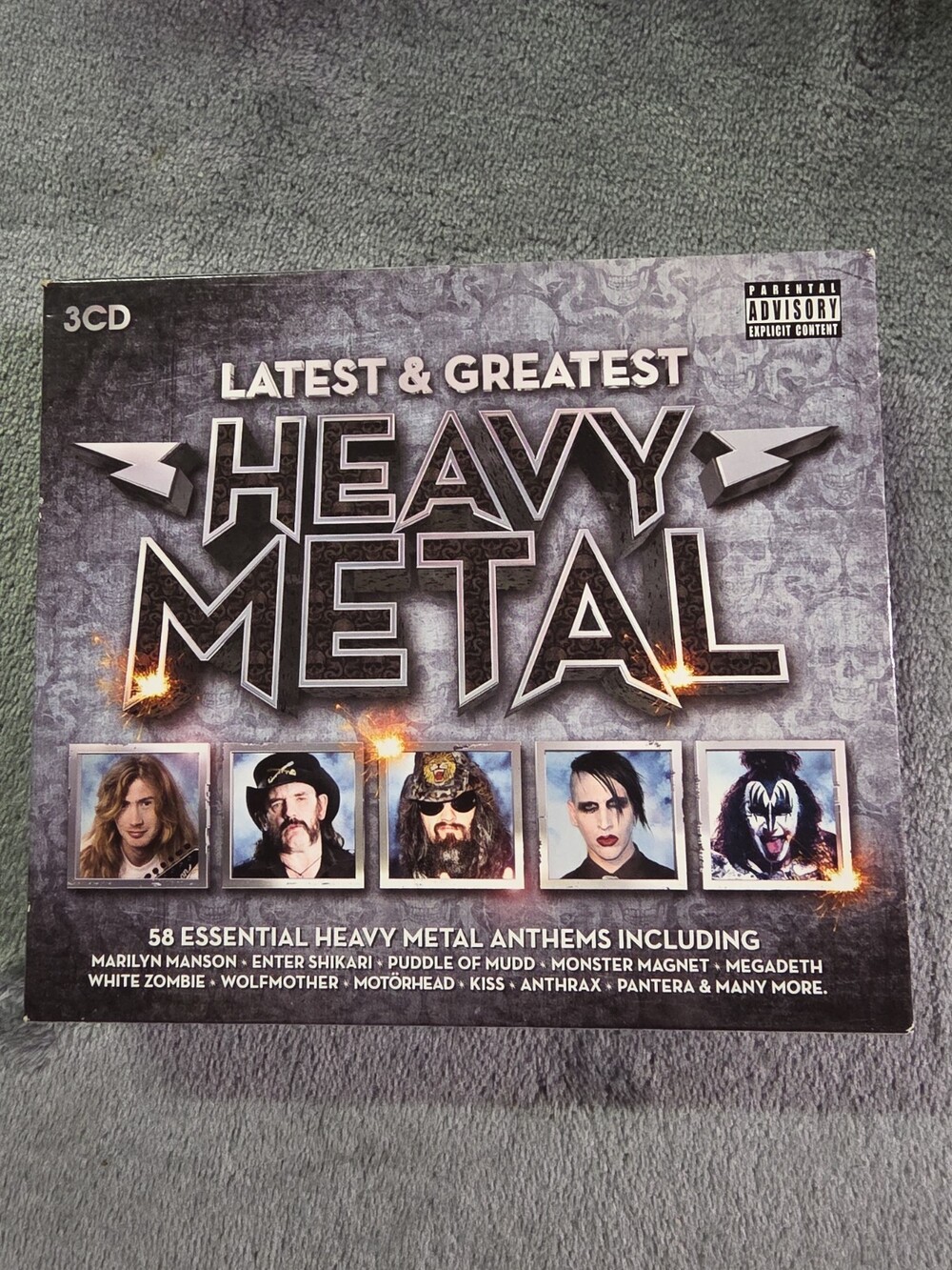 Various Artists : Heavy Metal CD Box Set 3 discs Kiss, Marilyn Manson, Motorhead